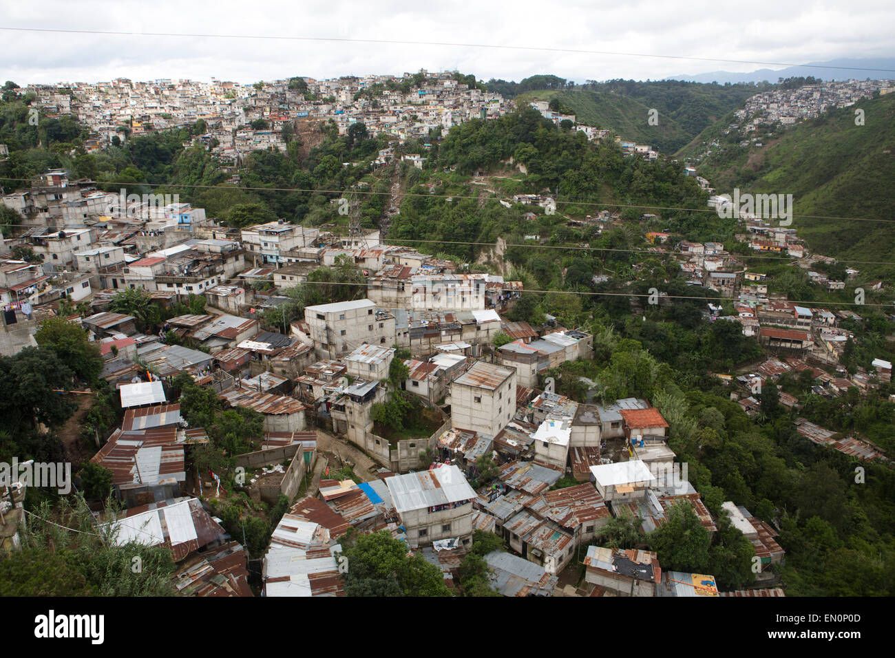 Baraccopoli di Città del Guatemala Foto Stock