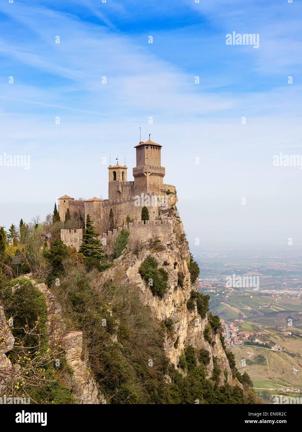 Rocca Della Guaita, antica fortezza di San Marino Foto Stock