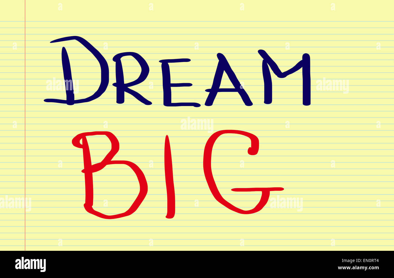 Sognare in grande concetto Foto Stock