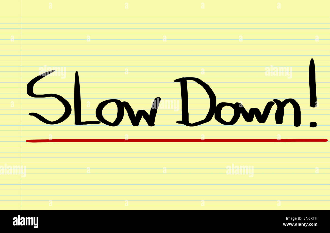 Rallentare il concetto Foto Stock