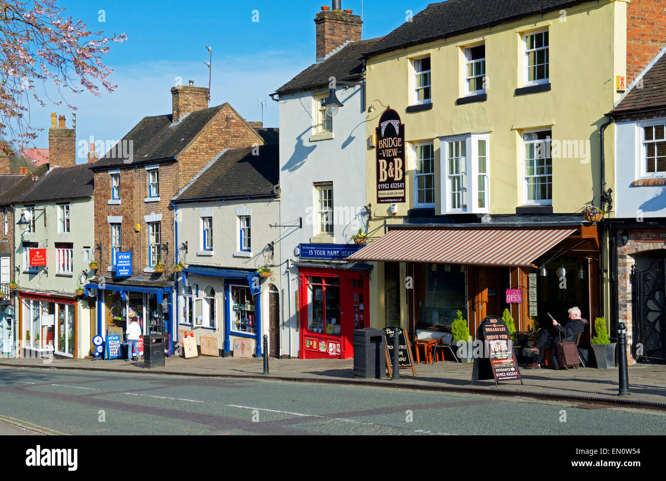 Il villaggio di Ironbridge, Shropshire, Inghilterra, Regno Unito Foto Stock