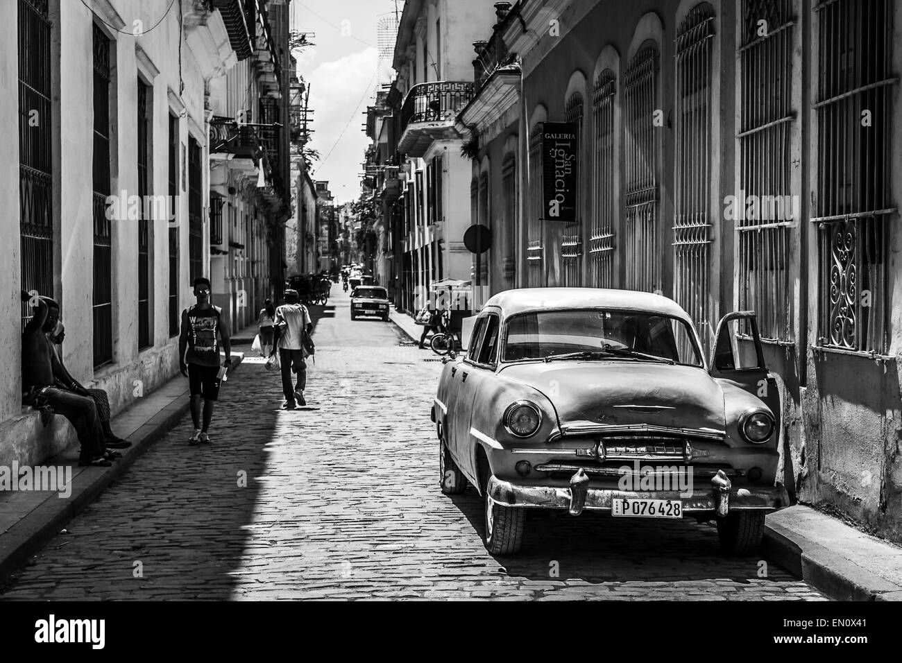 Backstreet in Havana. Foto Stock