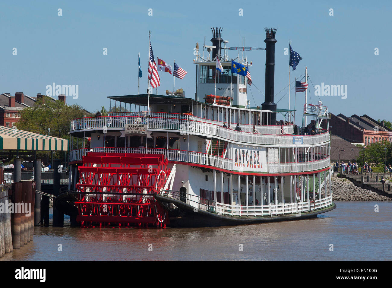 New Orleans, Louisiana: Natchez Steamboat Foto Stock