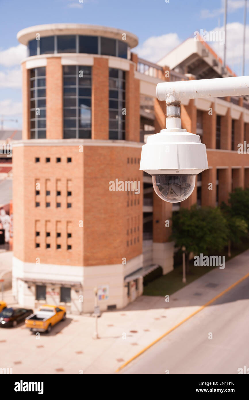 Agenti di sicurezza può tenere un occhio sulle cose in remoto da questa telecamera Foto Stock