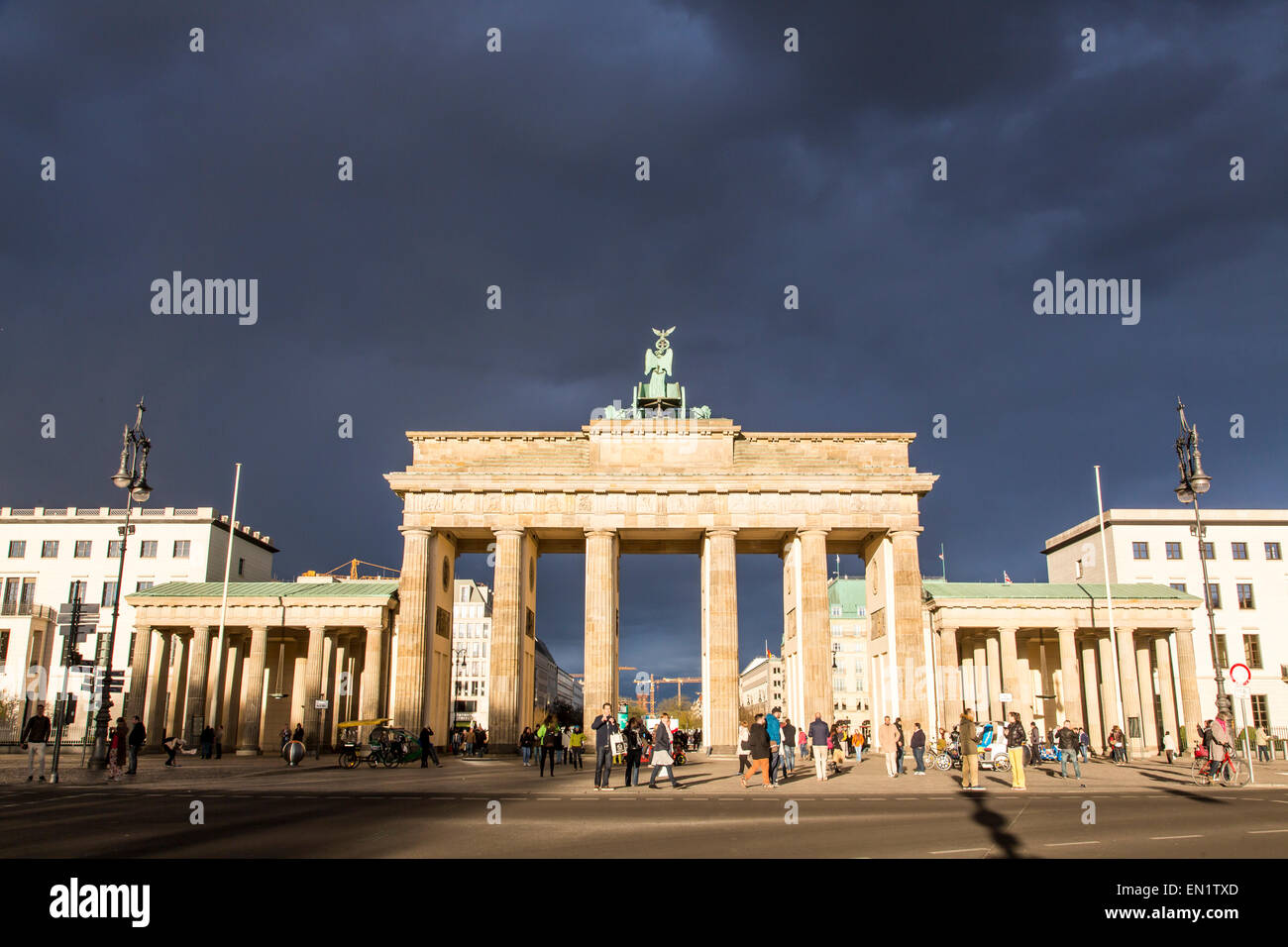 Brandenburger Tor, la Porta di Brandeburgo, Berlino, Germania Foto Stock