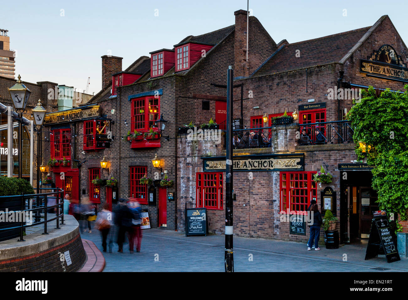 Il Anchor-Riverside Pub di Londra, Inghilterra Foto Stock