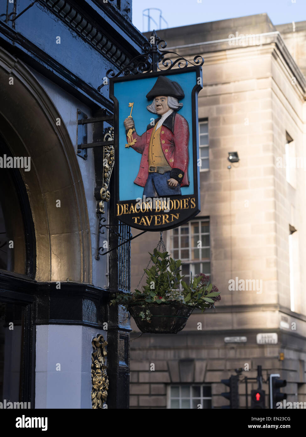 Deacon Brodies Tavern, città di Edimburgo, Scozia, Regno Unito Foto Stock