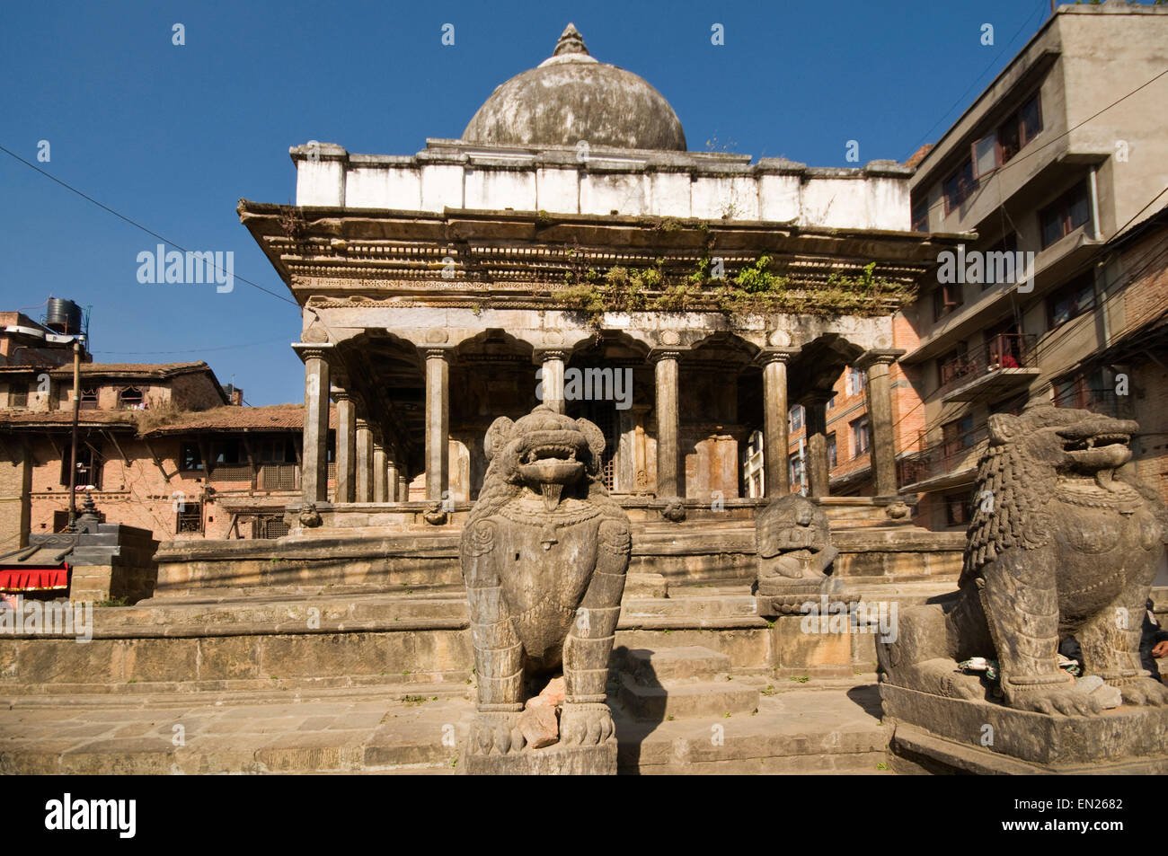 Il Nepal, Kathmandu, Patan Durbar Square, Rada Krishna tempio indù Foto Stock