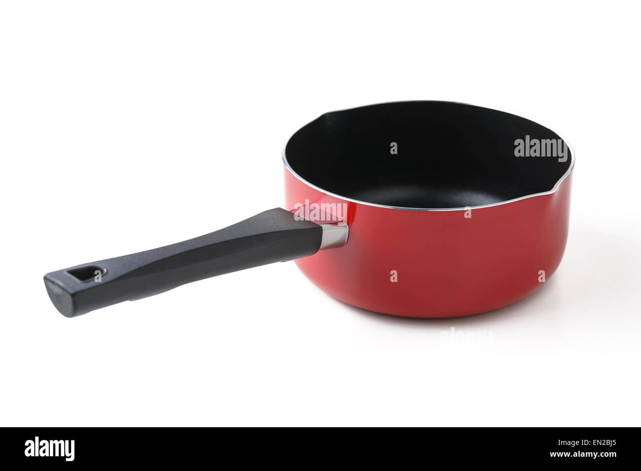 Recipiente rosso isolato su bianco Foto Stock