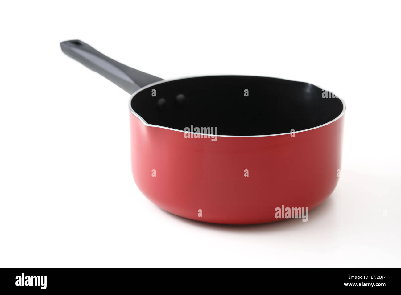 Recipiente rosso isolato su bianco Foto Stock