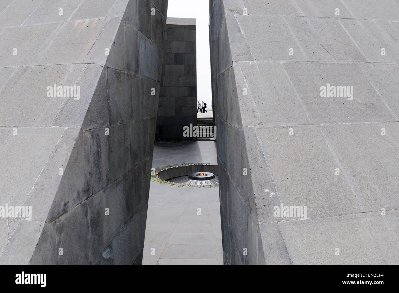 Il genocidio armeno Memorial, Santuario di eternità, Tsitsernakaberd, Yerevan, Armenia Foto Stock