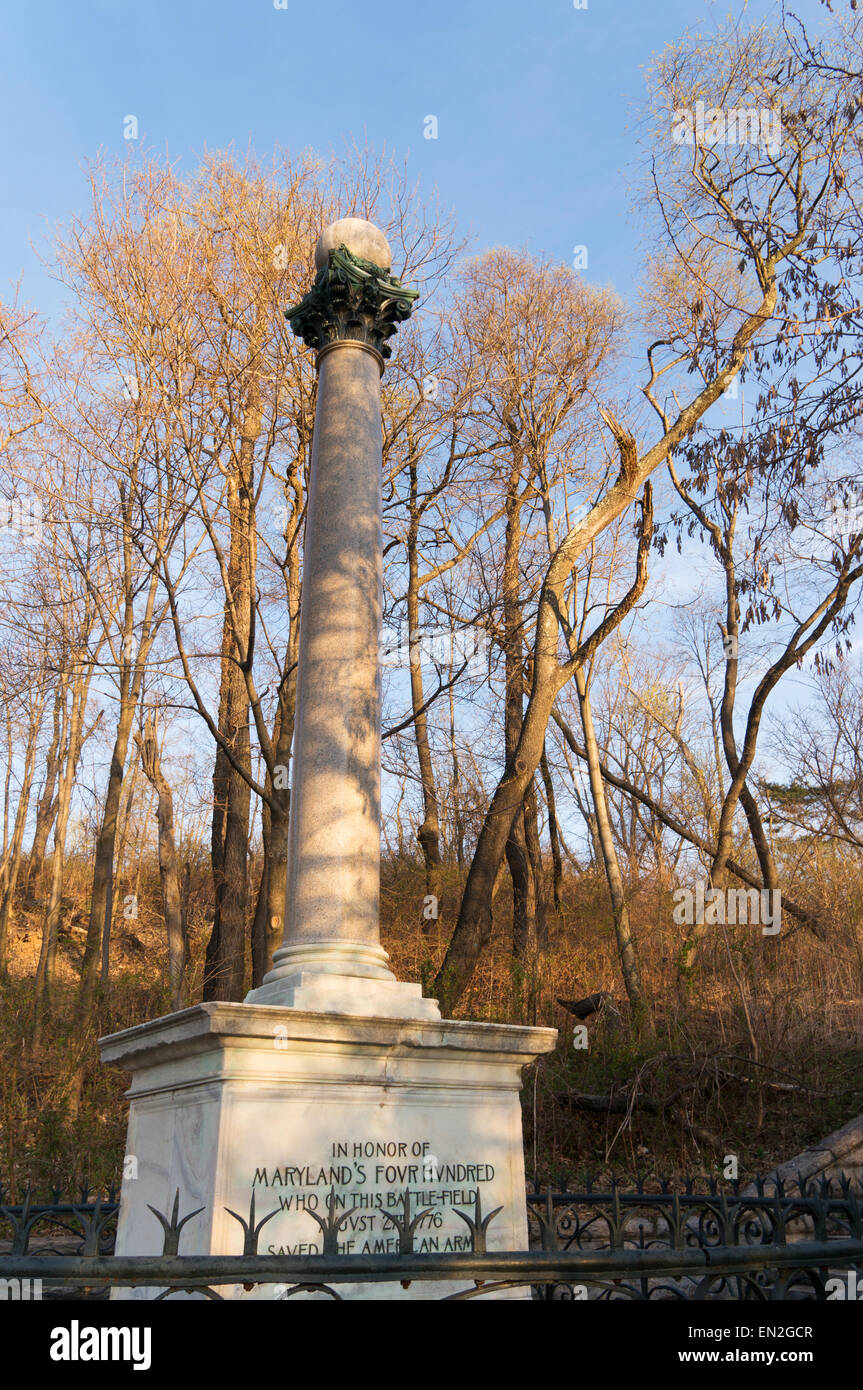 Il Maryland Memoriale di guerra in Prospect Park di Brooklyn, New York, Stati Uniti d'America Foto Stock