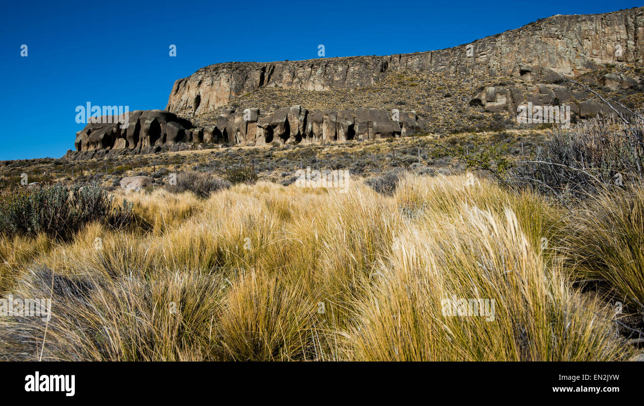 La steppa della Patagonia, Santa Cruz, Argentina Foto Stock