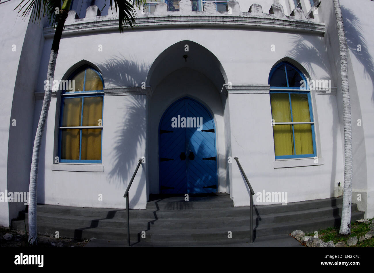 La parte anteriore della Chiesa della Trinità, Key West Foto Stock