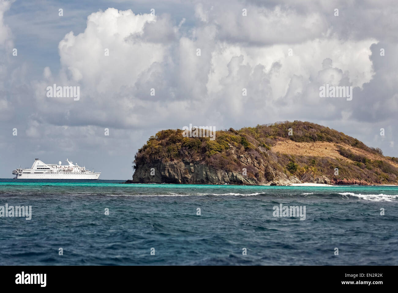 Tobago Cays Marine Park, Grenadine Foto Stock