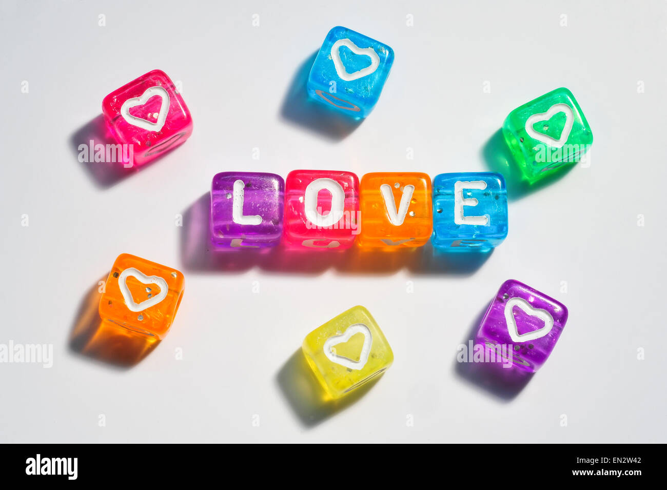 Ti amo mamma - Giorno della Madre immagine - piccole perle colorate Foto Stock