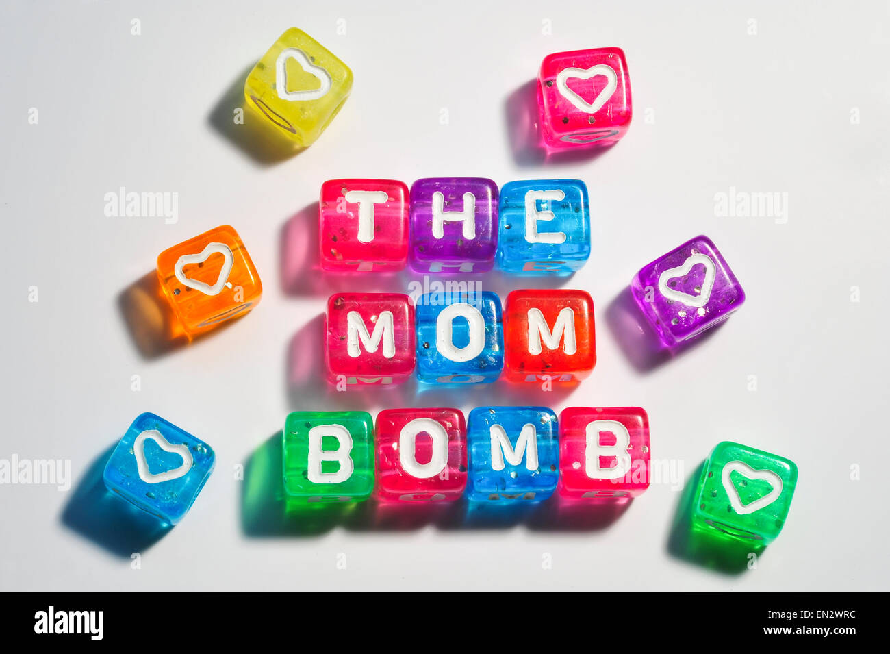 Ti amo mamma - Giorno della Madre immagine - piccole perle colorate Foto Stock