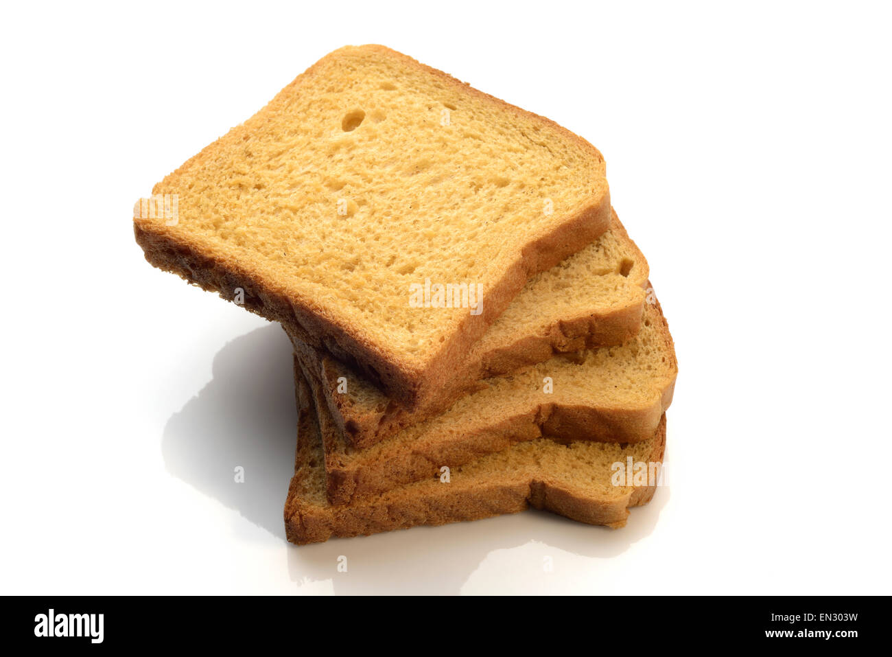 Tutto il grano pane marrone impilati . Foto Stock