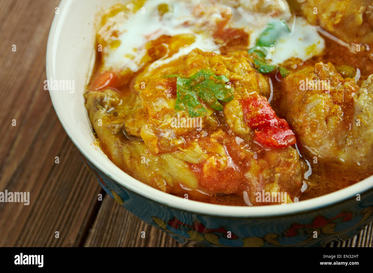 Murgh Dopiaza - significato persiano un curry South-Asian piatto. Foto Stock