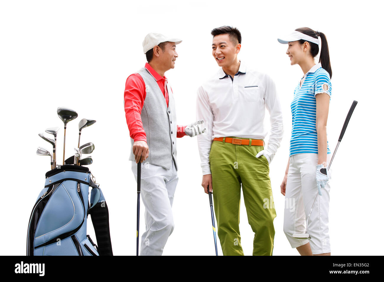 Gli amanti del golf sono a parlare Foto Stock