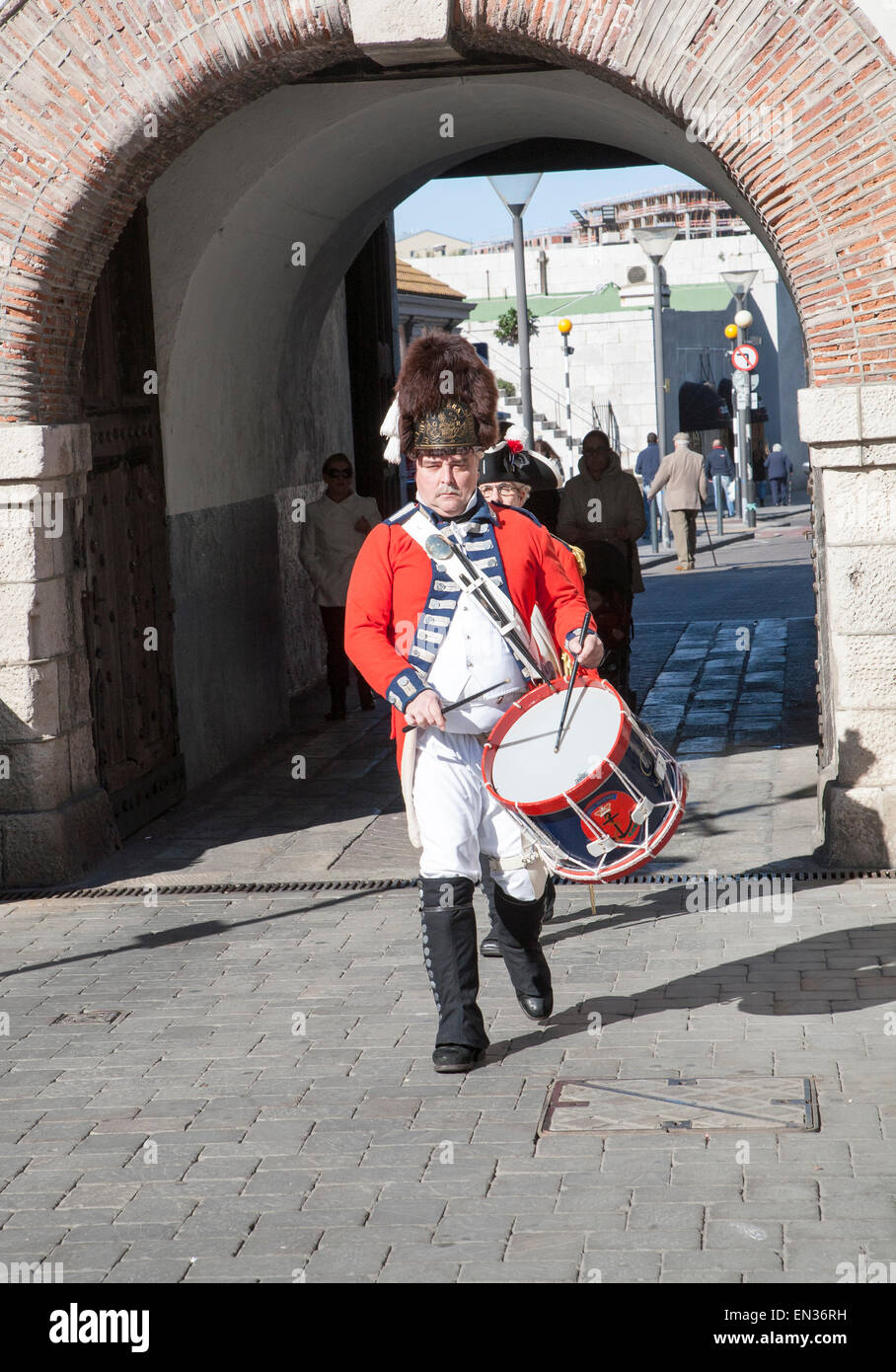 Cerimonia di chiavi in Grand ante Square, Gibilterra, British terroritory in Europa meridionale Foto Stock