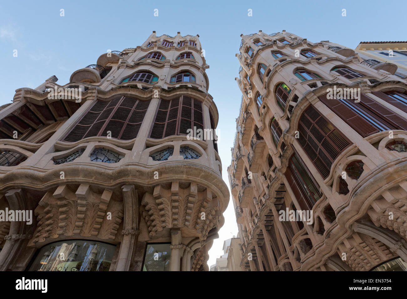 Edifici Casayas, Catalano case Art Nouveau, modernismo Palma de Maiorca, Maiorca, isole Baleari, Spagna Foto Stock