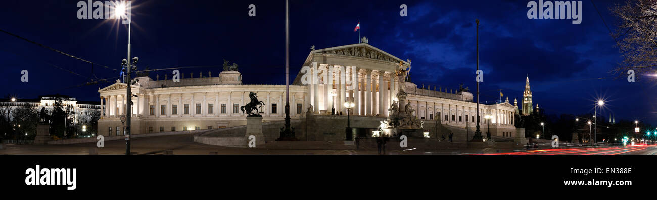 Il Palazzo del Parlamento, Ring Road, Vienna, Austria Foto Stock