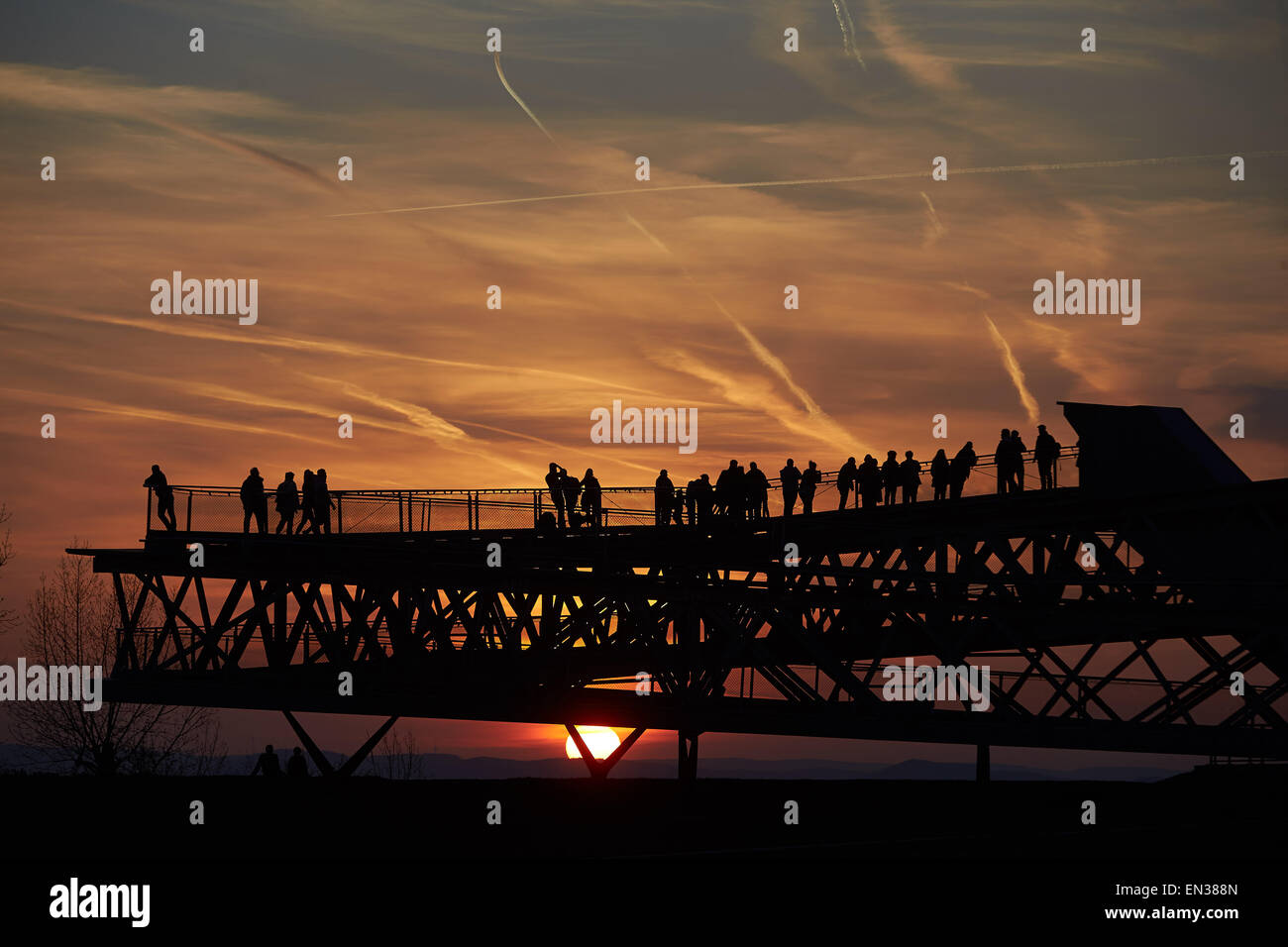 Piattaforma di visualizzazione alla fortezza Ehrenbreitstein, Coblenza, Renania-Palatinato, Germania Foto Stock