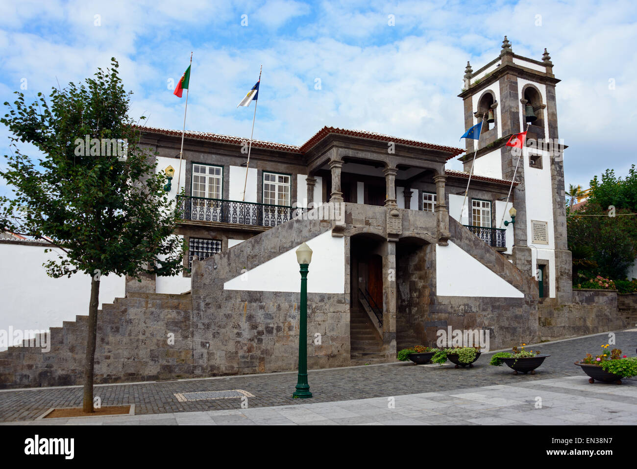 Town Hall, Praia da Vitoria, Terceira, Azzorre, Portogallo Foto Stock