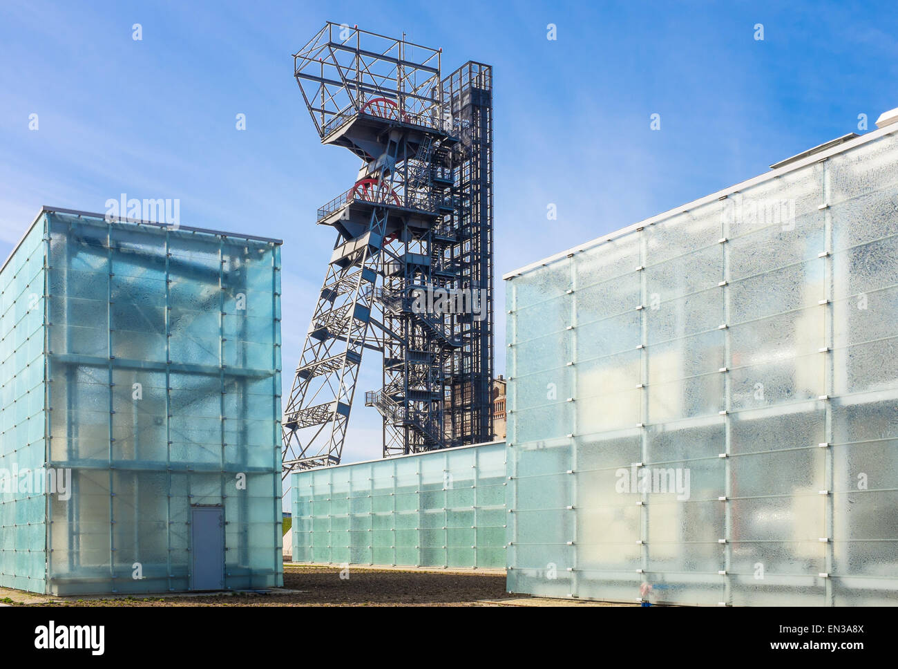 Architettura moderna del Museo di Slesia a Katowice, Polonia Foto Stock