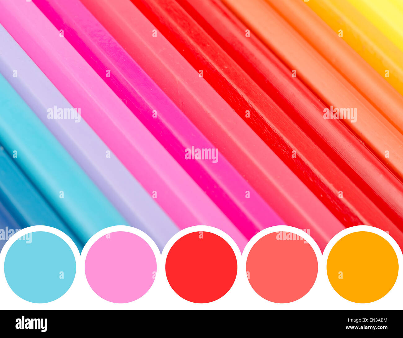 Tavolozza dei colori di colorazione di pastelli Abstract Foto Stock