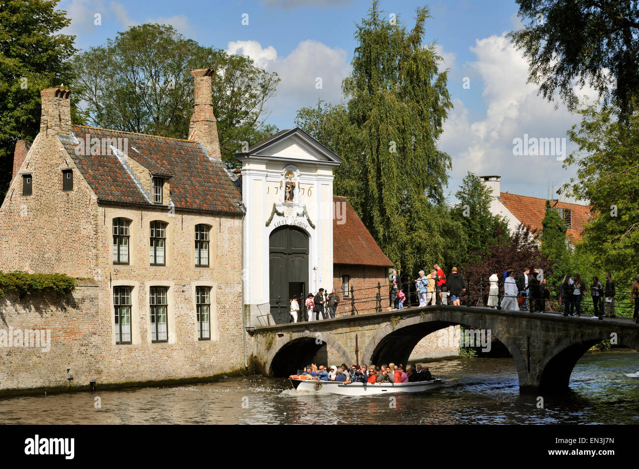 Belgio, Bruges, Begijnhof Foto Stock