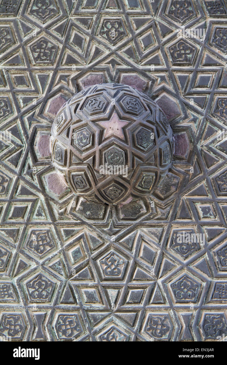 La Turchia, Moschea blu Close up di decorazioni geometriche Foto Stock