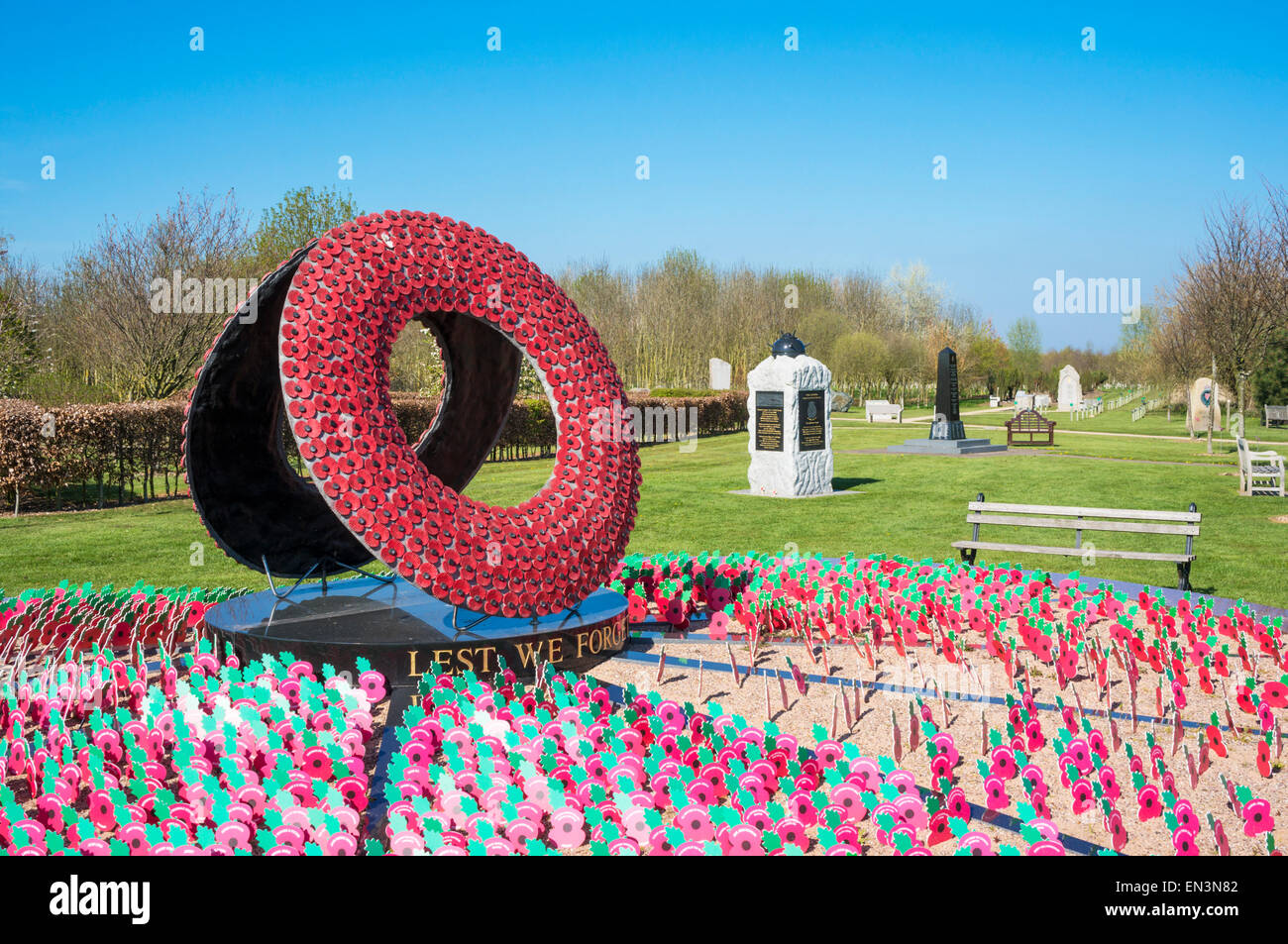 Royal British Legion mai dimenticare Memorial National Memorial Arboretum Alrewas Staffordshire England Regno Unito GB EU Europe Foto Stock