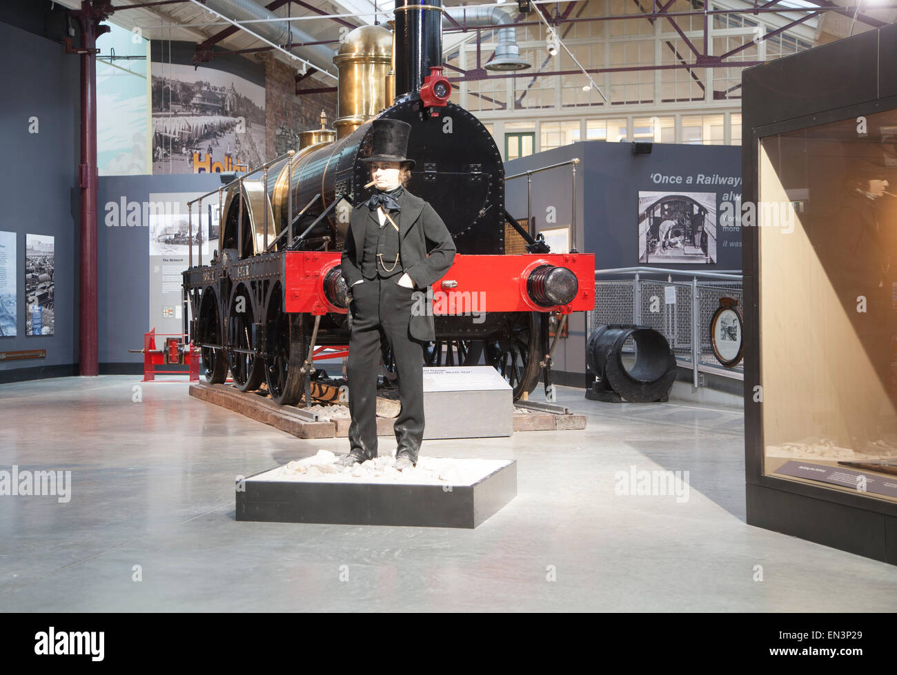 Isambard Kingdom Brunel engineer modello vapore, Museo della Great Western Railway, Swindon, England, Regno Unito Foto Stock