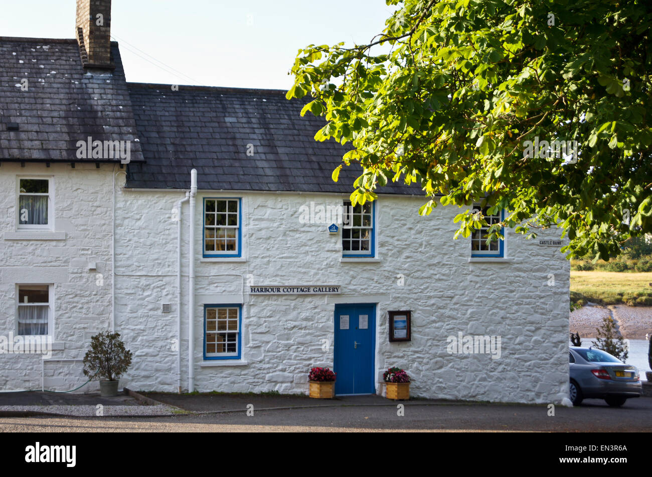 Harbour Cottage gallery, il castello di banca, Kirkcudbright, Dumfries and Galloway, Scozia " uomo di vimini' (1973) location del film Foto Stock