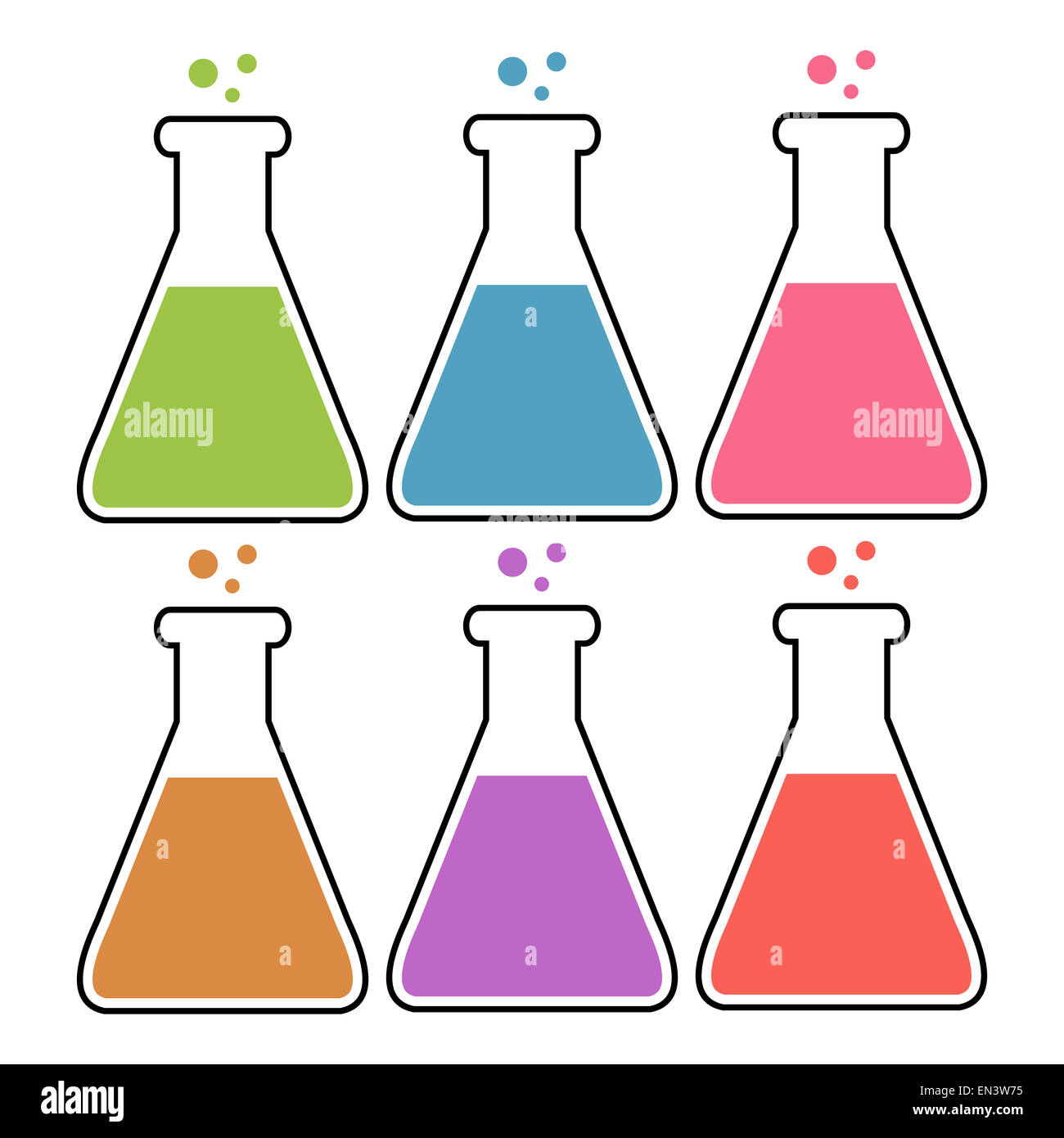 Serie di beute con colore liquido Foto Stock