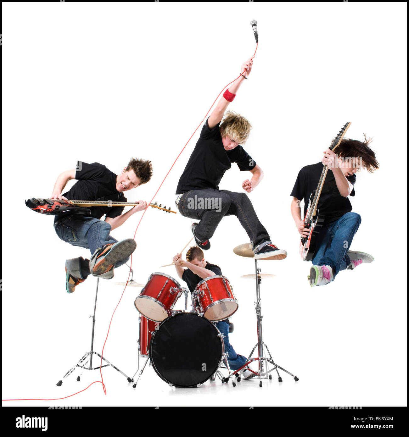 band rock teenager Foto Stock