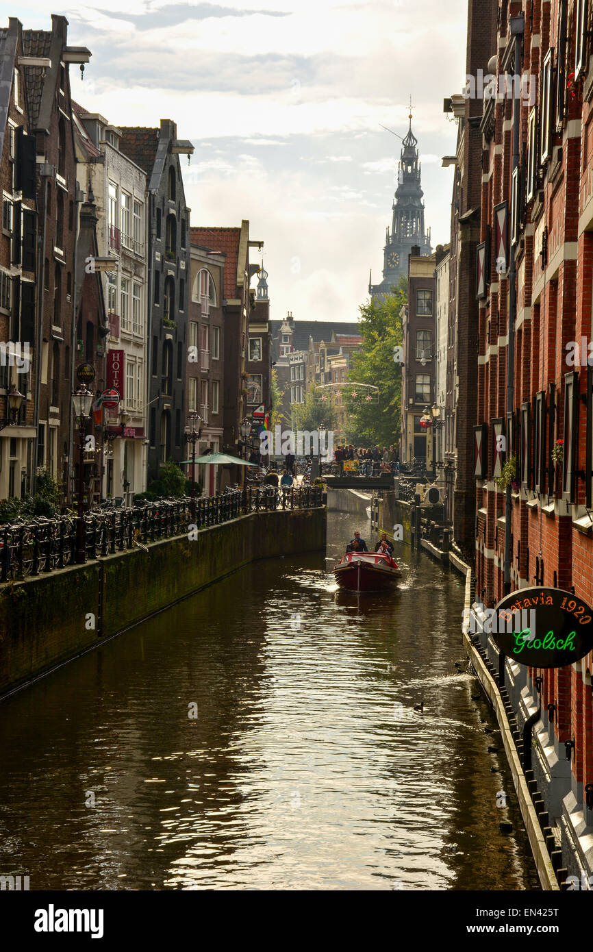 Un pomeriggio crociera nei canali di Amsterdam Foto Stock