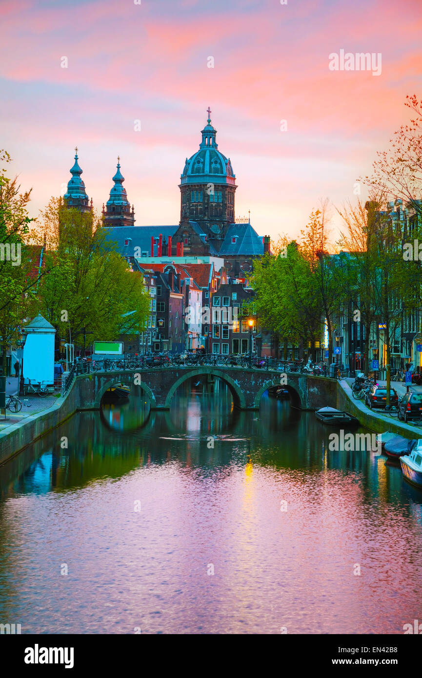 Chiesa della notte di san nicola amsterdam immagini e fotografie stock