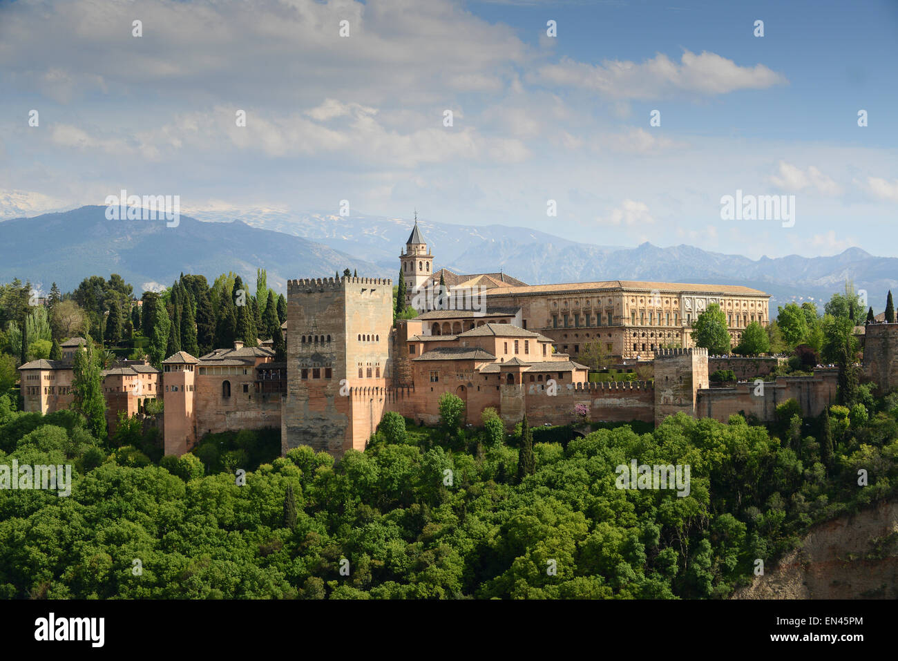 Palazzo Alhambra di Granada Andalusia Spagna Europa Foto Stock