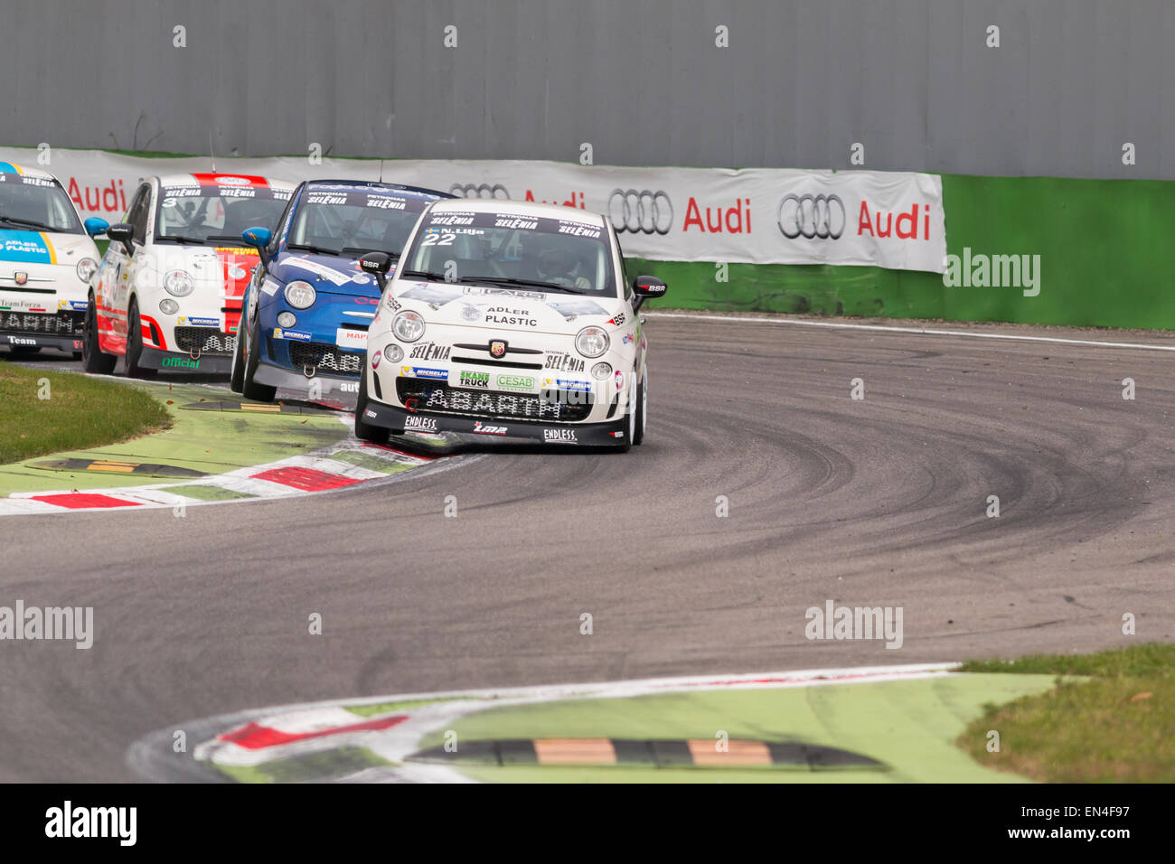 Monza, Italia - 25 Ottobre 2014: Fiat Abarth 695 di E Swe Lmp ingegnere Team, pilotato da Lillja Niklas Foto Stock