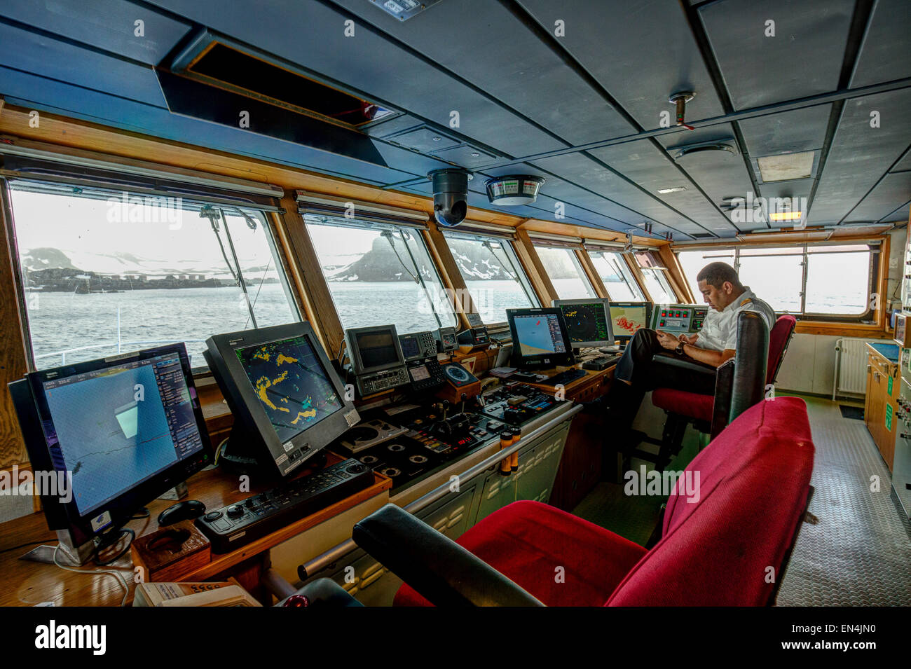 Ponte dell'Oceano Nova la nave di crociera, Antartide Foto Stock