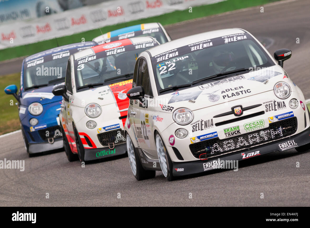 Monza, Italia - 25 Ottobre 2014: Fiat Abarth 695 di E Swe Lmp ingegnere Team, pilotato da Lillja Niklas Foto Stock