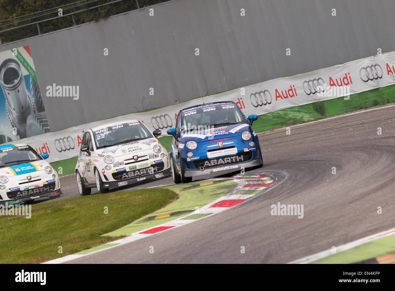 Monza, Italia - 25 Ottobre 2014: Fiat Abarth 695 di E Swe Lmp ingegnere Team, pilotato da Lillja Niklas Foto Stock