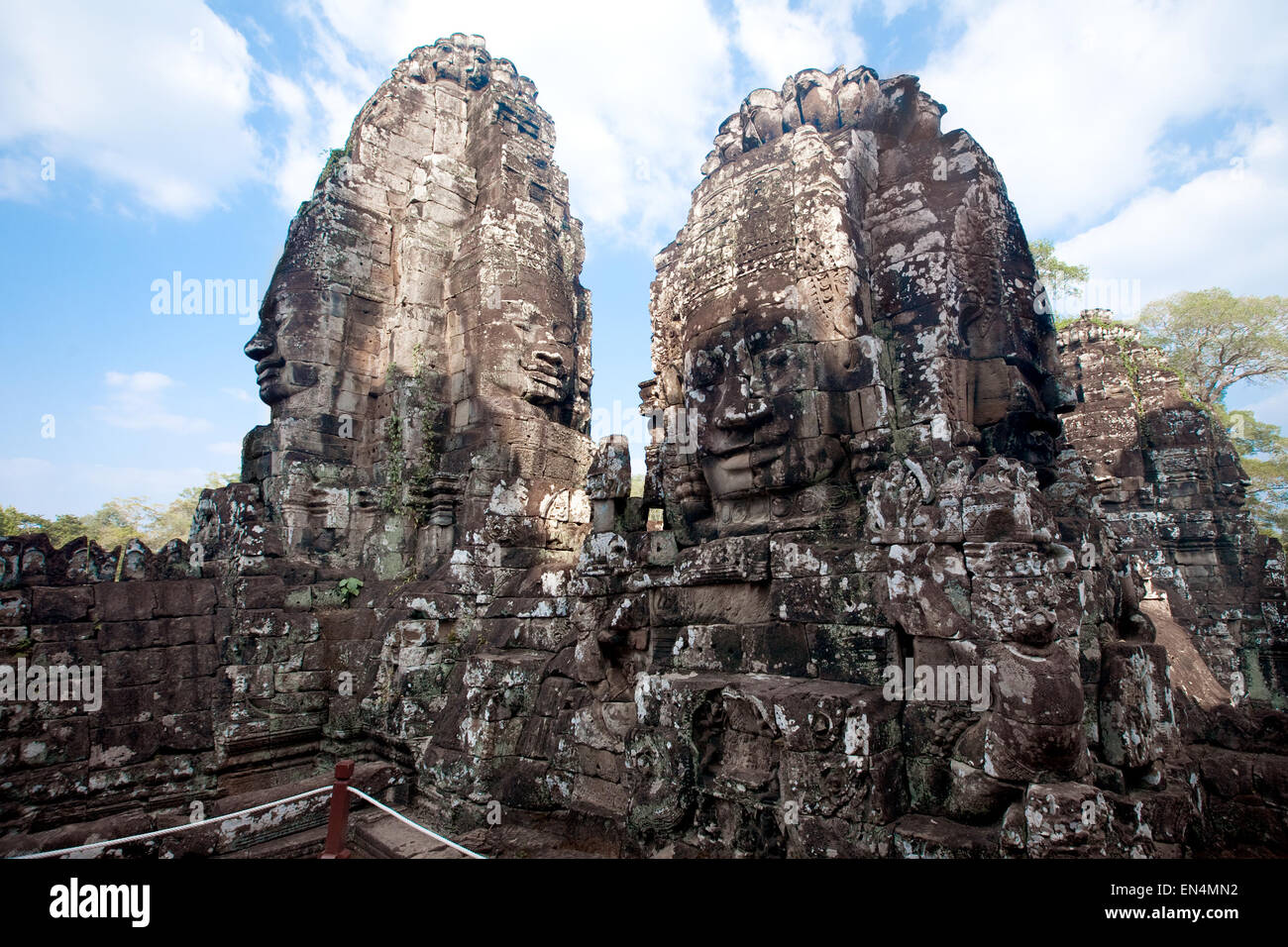 Antico tempio di Angkor Wat, Siem Reap, Cambogia Foto Stock