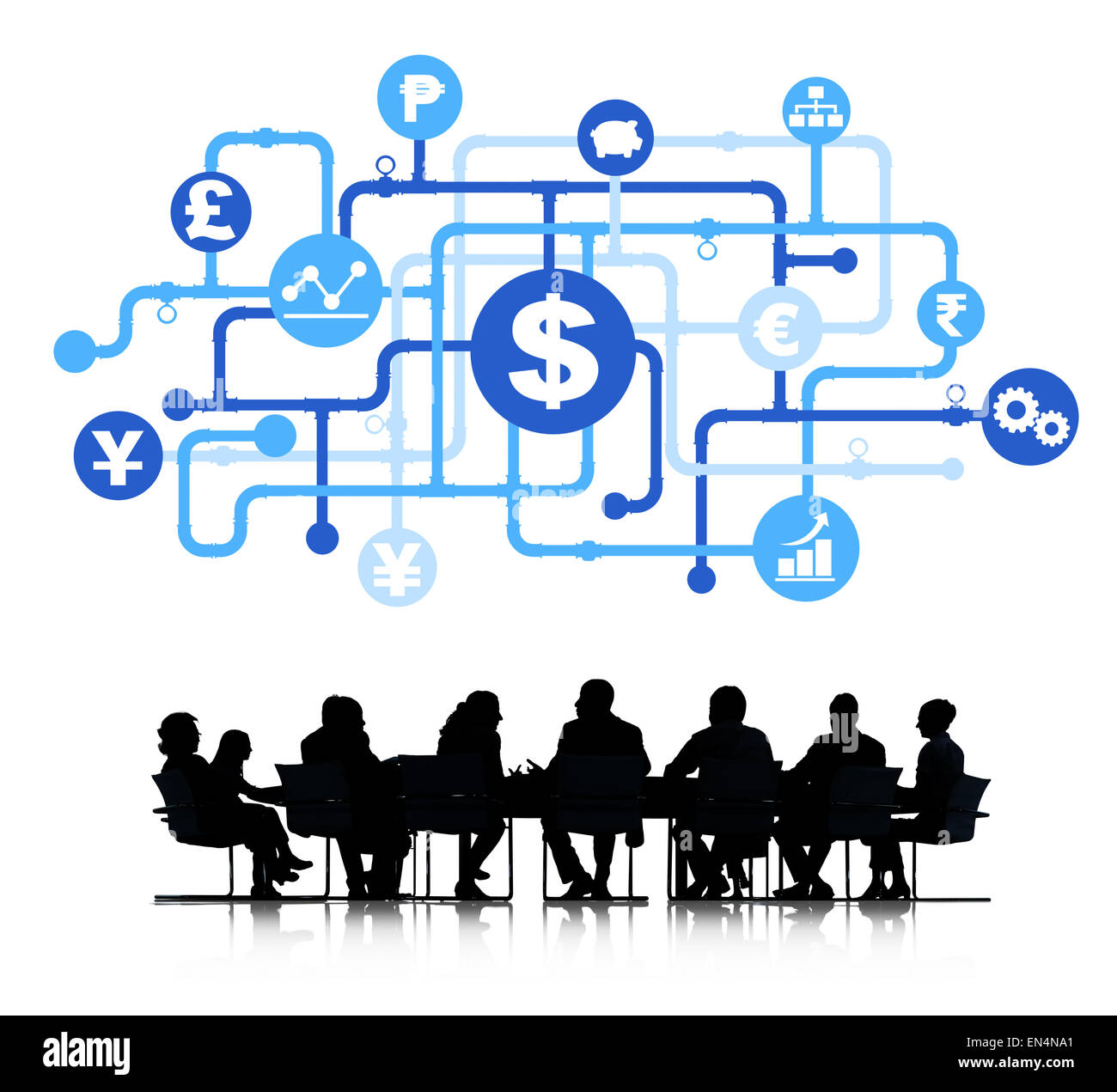Finanza aziendale gruppo di analisti Foto Stock
