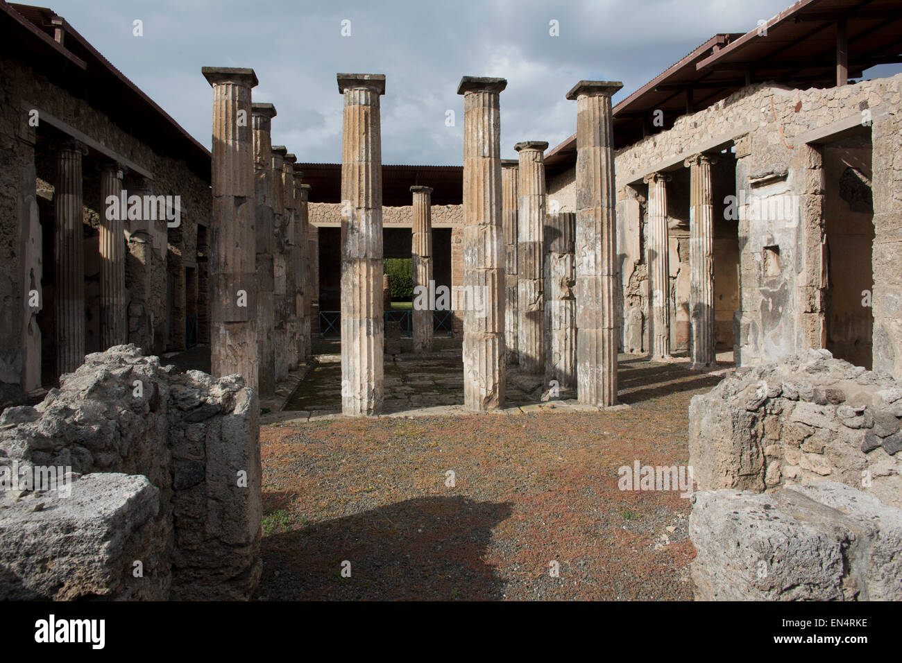 Quasi duemila anni fa la città di Pompei fu distrutta da una eruzione del Vesuvio. 20.000 residenti di Pompei e i 4.000 cittadini di Ercolano è morto. Foto Stock