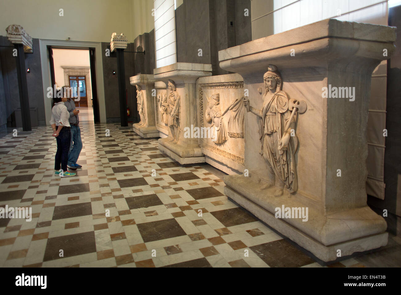 Antica arte romana nel Museo Archeologico Nazionale di Napoli Foto Stock