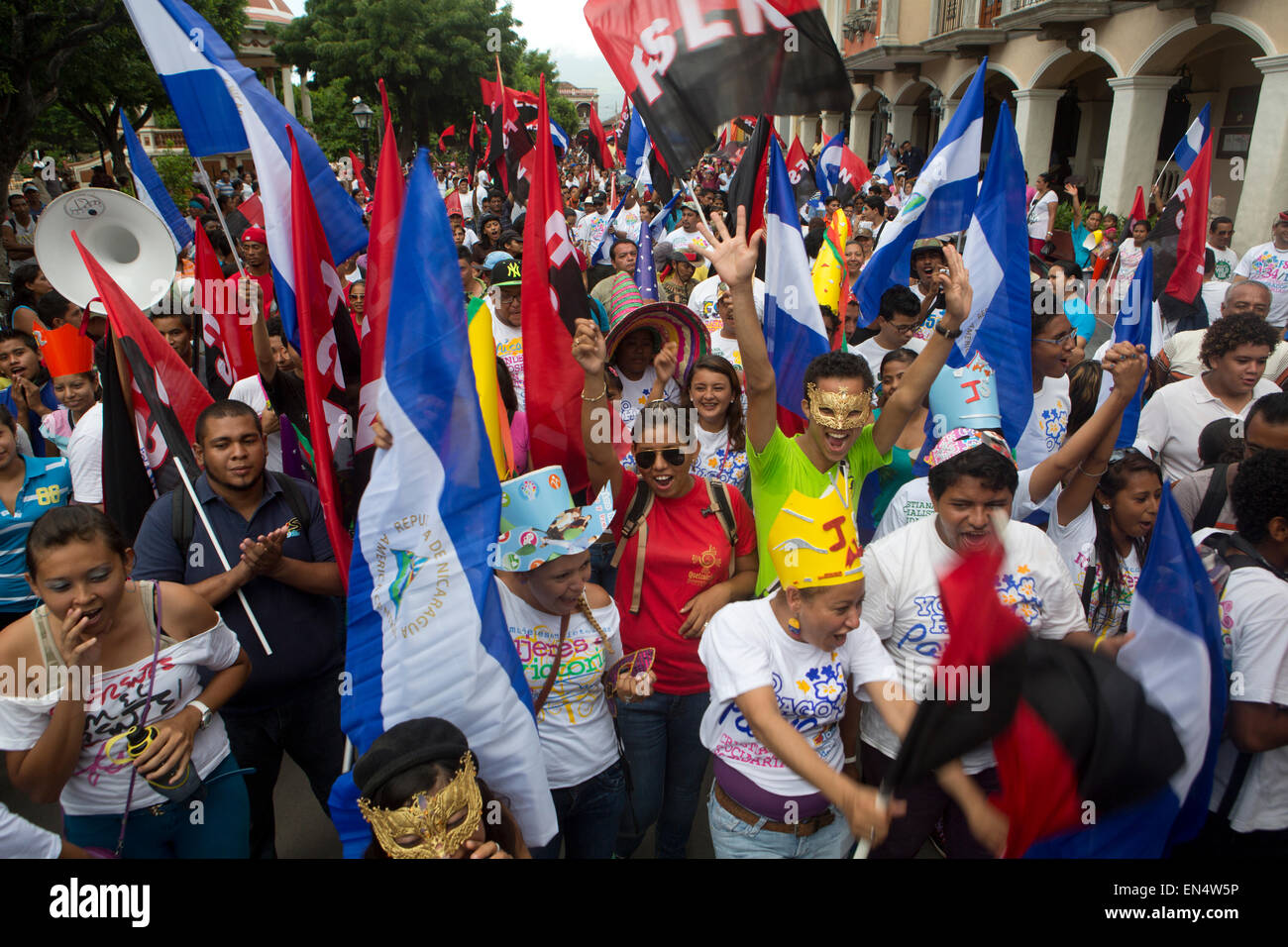 Annualmente il ricordo della rivoluzione in Nicaragua Foto Stock